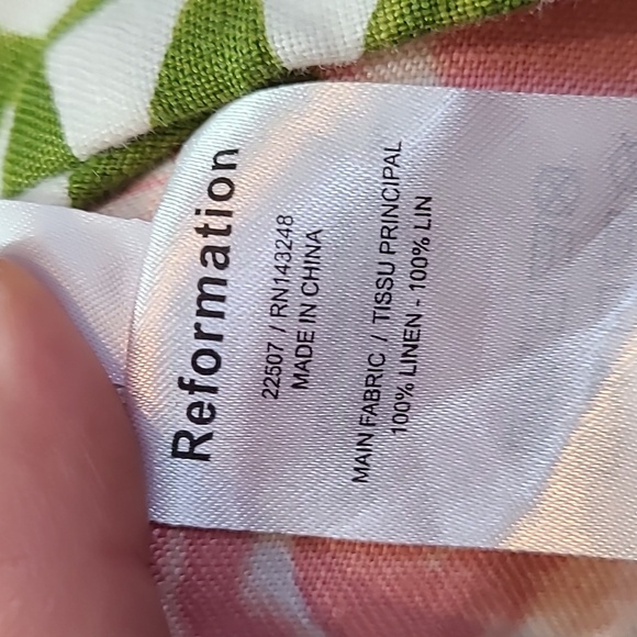 Reformation Jonas crop top Linen Size 2 Vacation Resortwear Romantic Bohemian - Picture 11 of 12